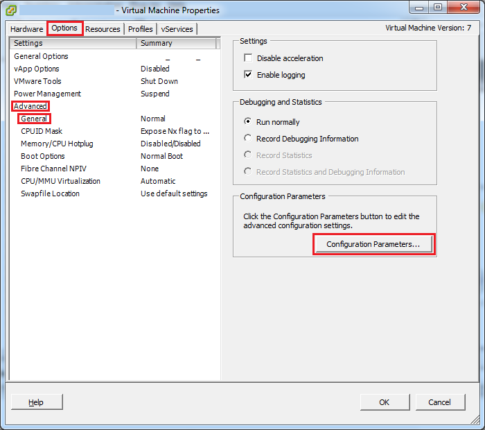 Config Parameters