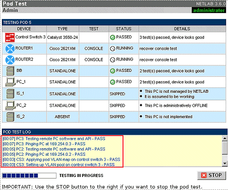 Pod Test Log